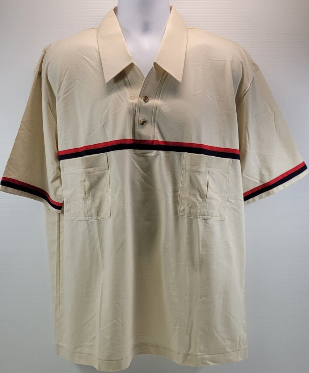 B) Vintage Men's J.B. Buck Sports Almond Polo Shirt Size 2X